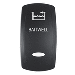 PACER ACTUATOR, 'BAITWELL' F/V SERIES CONTURA SWITCHES, BLACK, LASER ETCHED (TOP/BOTTOM LIGHT)