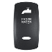 PACER ACTUATOR, 'FRESH WATER' F/V SERIES CONTURA SWITCHES, BLACK, LASER ETCHED (TOP/BOTTOM LIGHT)