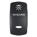 PACER ACTUATOR, 'NAVIGATION' F/V SERIES CONTURA SWITCHES, BLACK, LASER ETCHED (TOP/BOTTOM LIGHT)