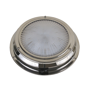 SCANDVIK LED DOME LIGHT, TRADITIONAL, SS, 5.5", 12V