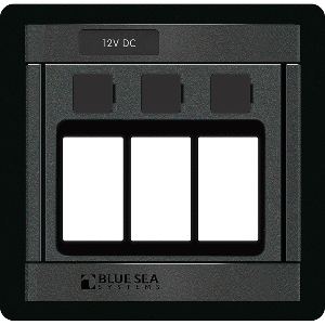 BLUE SEA 1520 REMOTE CONTROL SWITCH, 360 PANEL, 3 BLANK