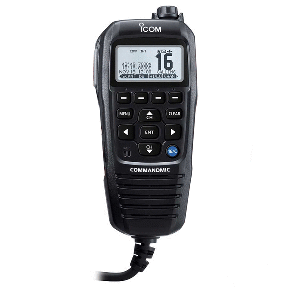 ICOM HM195 COMMANDMIC IV WITH WHITE BLACKLIT LCD, BLACK