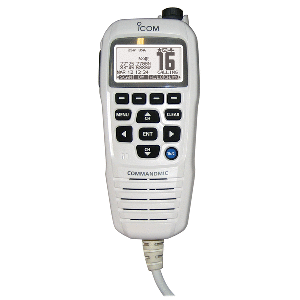 ICOM HM195 COMMANDMIC IV WITH WHITE BLACKLIT LCD, SUPER WHITE