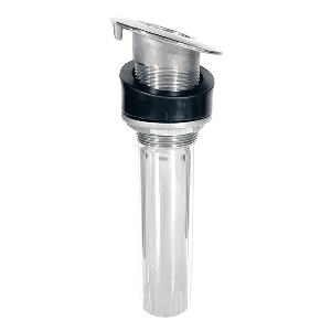 TIGRESS 9" 15-DEGREE ROD HOLDER, SCREWLESS, STAINLESS STEEL
