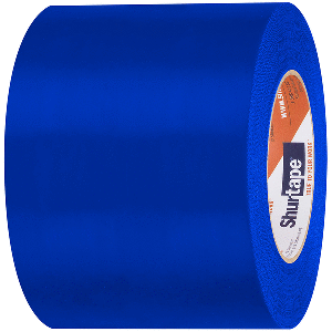 SHURTAPE UV-RESISTANT MARINE HEAT SHRINK TAPE, 96MM X 55M ROLL, SERRATED EDGE BLUE
