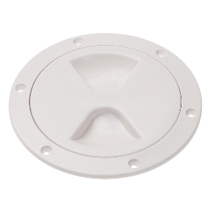 BARTON MARINE SCREW INSPECTION COVER, 6" (103MM), WHITE