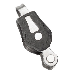 BARTON MARINE SIZE 0 20MM PLAIN BEARING PULLEY BLOCK SINGLE FIXED EYE & BECKET