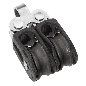 BARTON MARINE SIZE 0 20MM PLAIN BEARING PULLEY BLOCK DOUBLE FIXED EYE