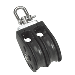 BARTON MARINE SIZE 3 45MM PLAIN BEARING PULLEY BLOCK DOUBLE W/SWIVEL