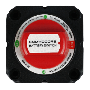 COMMODORE 4-POSITION COMPACT DUAL BATTERY SELECTOR SWITCH