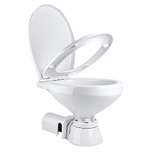 COMMODORE ELECTRIC MARINE TOILET, REAR MACERATOR, REGULAR SIZE