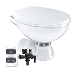 COMMODORE QUIET FLUSH ELECTRIC TOILET, REAR MACERATOR W/SOLENOID VALVE, REGULAR SIZE