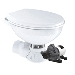 COMMODORE QUIET FLUSH ELECTRIC TOILET, REAR MACERATOR, RAW WATER PUMP, REGULAR SIZE