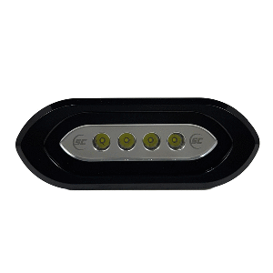 SHADOW-CASTER FLUSH MOUNT SPREADER LIGHT, BLACK HOUSING, WHITE