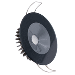 LUMITEC ILLUSION FLUSH MOUNT LED DOWN LIGHT, WHITE, NON-DIMMING, BLACK HOUSING