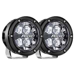 RIGID INDUSTRIES 360-SERIES RGBW 4" OFFROAD SPOT BEAM W/RGBW BACKLIGHT PODS, SET OF 2