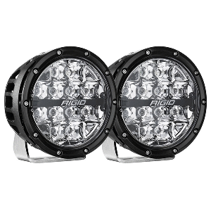RIGID INDUSTRIES 360-SERIES RGBW 6" OFFROAD LAMP SPOT BEAM W/RGBW BACKLIGHT PODS, SET OF 2