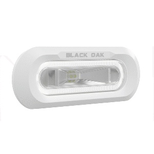 BLACK OAK LOW PRO MARINE SPREADER LIGHT, FLUSH MOUNT, WHITE HOUSING, WHITE LED