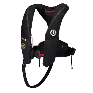 MUSTANG ATLAS 190 DLX OPEN OCEAN INFLATABLE PFD, BLACK