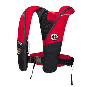 MUSTANG ELITE 190 OFFSHORE INFLATABLE PFD, RED/BLACK