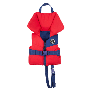 MUSTANG LIL' LEGENDS CHILD FOAM VEST, RED/NAVY