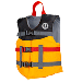 MUSTANG YOUTH LIVERY FOAM VEST, MANGO/BLACK