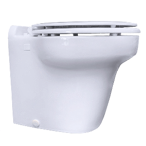 RARITAN COMFORT HEIGHT MARINE ELEGANCE W/PRESSURIZED FRESHWATER & SMART TOILET CONTROL, WHITE, 24V