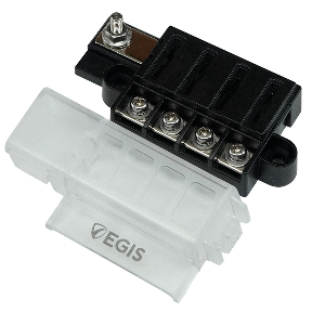 EGIS RT FUSE BLOCK, 4 CIRCUIT W/COVER