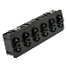 MARETRON VMM6 CONTURA SERIES DIGITAL SWITCH MODULE, 6 ROCKER, NO ACTUATORS W/RIGHT SWITCH 3-POSITION & BLUE LEDS