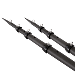 TIGRESS 15' XD 3K CARBON FIBER TELESCOPING OUTRIGGER POLES, MATTE BLACK/ BLACK, PAIR