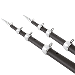 TIGRESS 15' XD 3K CARBON FIBER TELESCOPING OUTRIGGER POLES, MATTE BLACK/SILVER, PAIR
