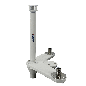 SEAVIEW TRIPLE MOUNT ADAPTER W/C5 CERTIFIED LED LIGHT 12" POST & THREADED 1"-14 THREAD BASES F/GPS UNITS