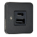 SCANSTRUT TILE USB-A/USB-C INTERIOR CHARGING SOCKET, 12/24V, BLACK BEZEL