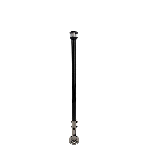 SEAVIEW 12" MANUALLY FOLDING LIGHT POST W/316 STAINLESS STEEL BASE & LTBLED12C5 NAVIGATION LIGHT, BLACK