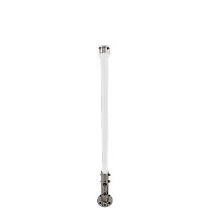 SEAVIEW 12" MANUALLY FOLDING LIGHT POST W/316 STAINLESS STEEL BASE & LTBLED12C5 NAVIGATION LIGHT, WHITE
