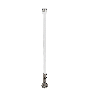 SEAVIEW 24" MANUALLY FOLDING LIGHT POST W/316 STAINLESS STEEL BASE & LTBLED12C5 NAVIGATION LIGHT, WHITE