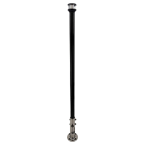 SEAVIEW 36" MANUALLY FOLDING LIGHT POST W/316 STAINLESS STEEL BASE & LTBLED12C5 NAVIGATION LIGHT, BLACK