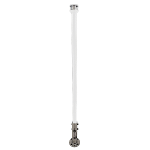 SEAVIEW 36" MANUALLY FOLDING LIGHT POST W/316 STAINLESS STEEL BASE & LTBLED12C5 NAVIGATION LIGHT, WHITE