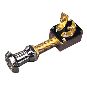 SEA DOG TWO-POSITION ON-OFF PUSH-PULL SWITCH, STAMPED BRASS