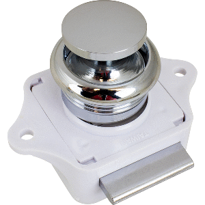 SEA DOG PUSH BUTTON RIM LATCH, CHROME PLATED BRASS