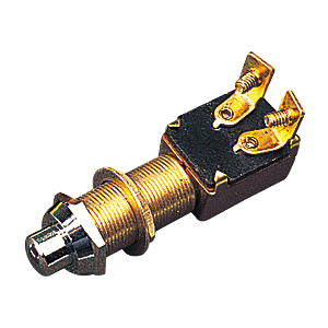 SEA DOG MOMENTARY PUSH BUTTON SWITCH, STAMPED BRASS