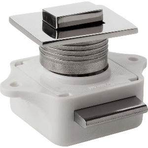 SEA DOG PUSH BUTTON RIM LATCH, SQUARE, STAINLESS STEEL/PLASTIC HOUSING