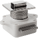 SEA DOG PUSH BUTTON RIM LATCH, SQUARE, STAINLESS STEEL/PLASTIC HOUSING