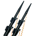 LEE'S ULTIMA 20' CARBON FIBER TELESCOPING OUTRIGGERS INTERNALLY RIGGED SELF-STOWING ADJ. RIGGING