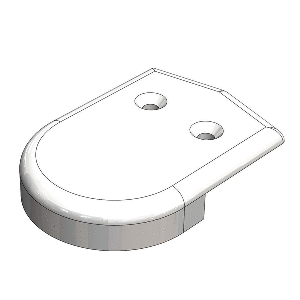 TACO 2" RUB RAIL END CAP, WHITE