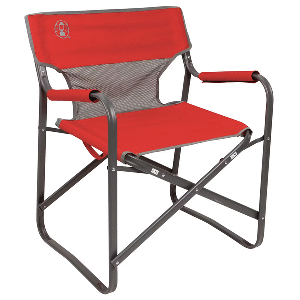 COLEMAN OUTPOST BREEZE DECK CHAIR, RED