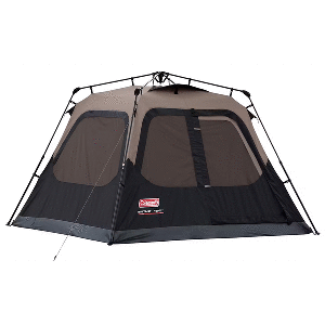 COLEMAN 4-PERSON CABIN CAMPING TENT W/INSTANT SETUP, BLACK