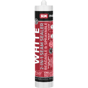 SEM 2-IN-1 SEAM SEALER, 9.5OZ TUBE, WHITE