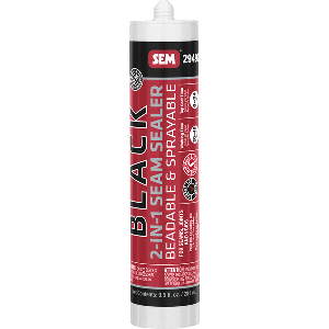 SEM 2-IN-1 SEAM SEALER, 9.5OZ TUBE, BLACK
