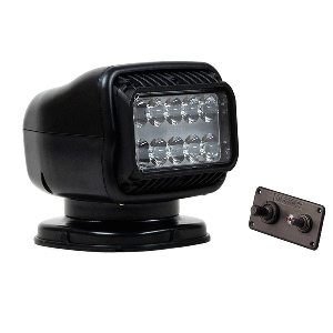 GOLIGHT GT SERIES LED HYBRID LIGHT PERMANENT MOUNT W/HARDWIRED DASH MOUNT REMOTE, 12V, BLACK